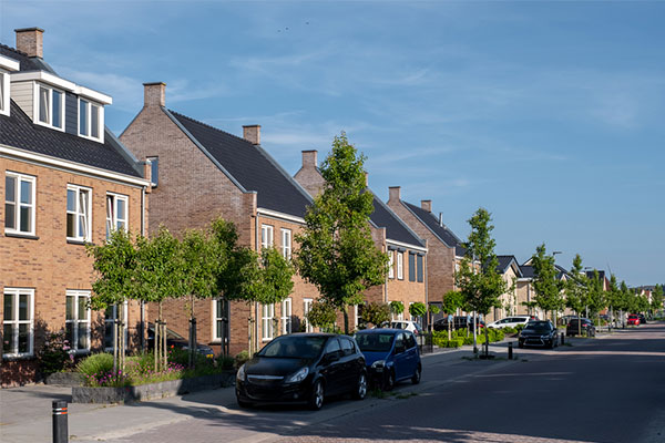 street with houses on